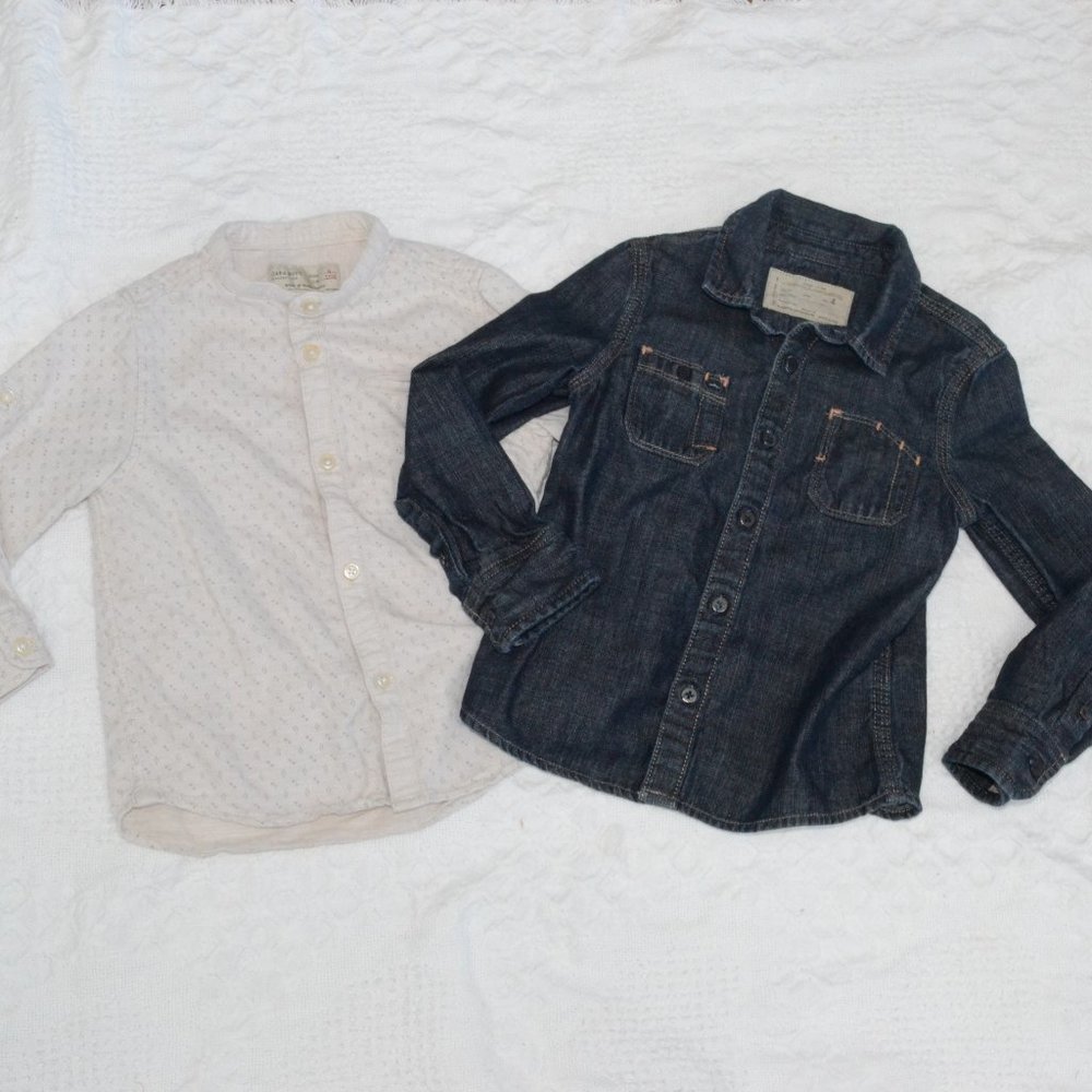 Boys Button Down Shirts Bundle Size 4